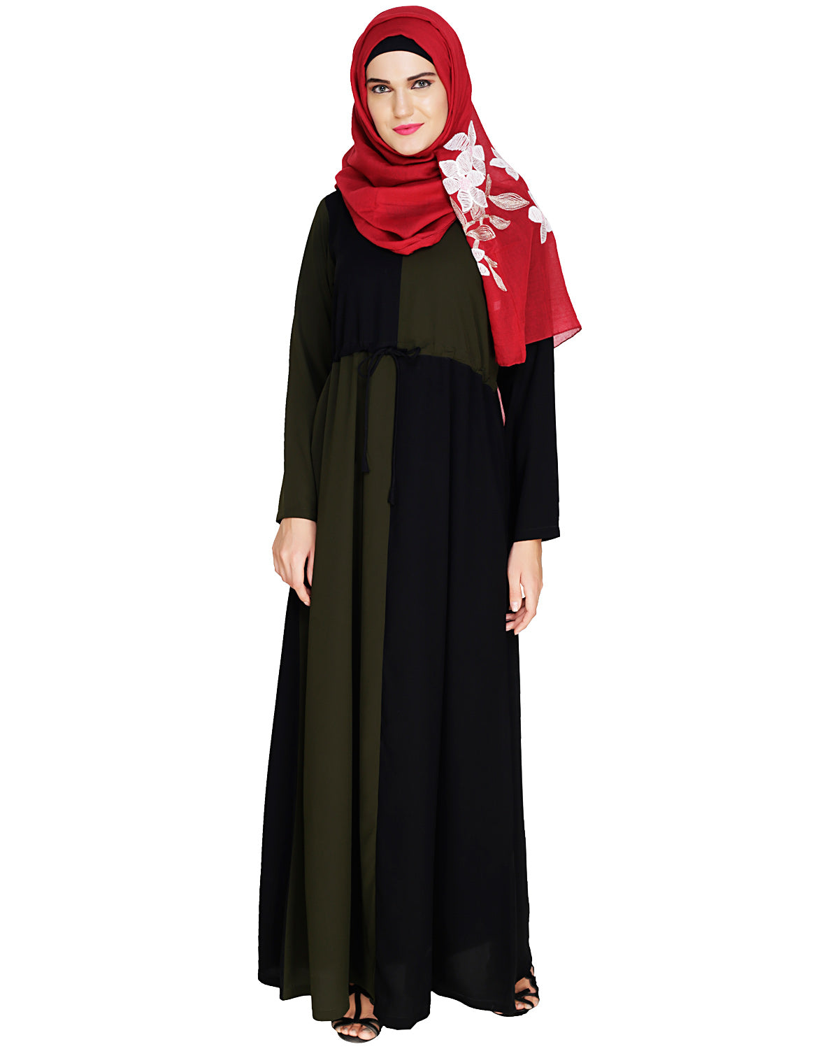 Colour Blocked Abaya