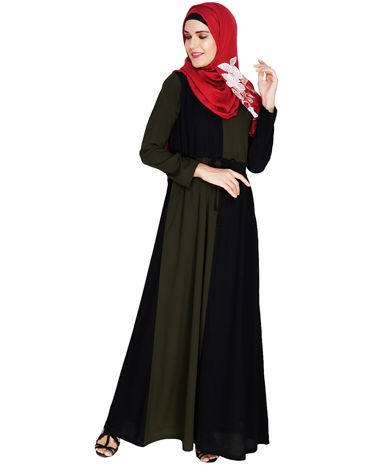 Colour Blocked Abaya