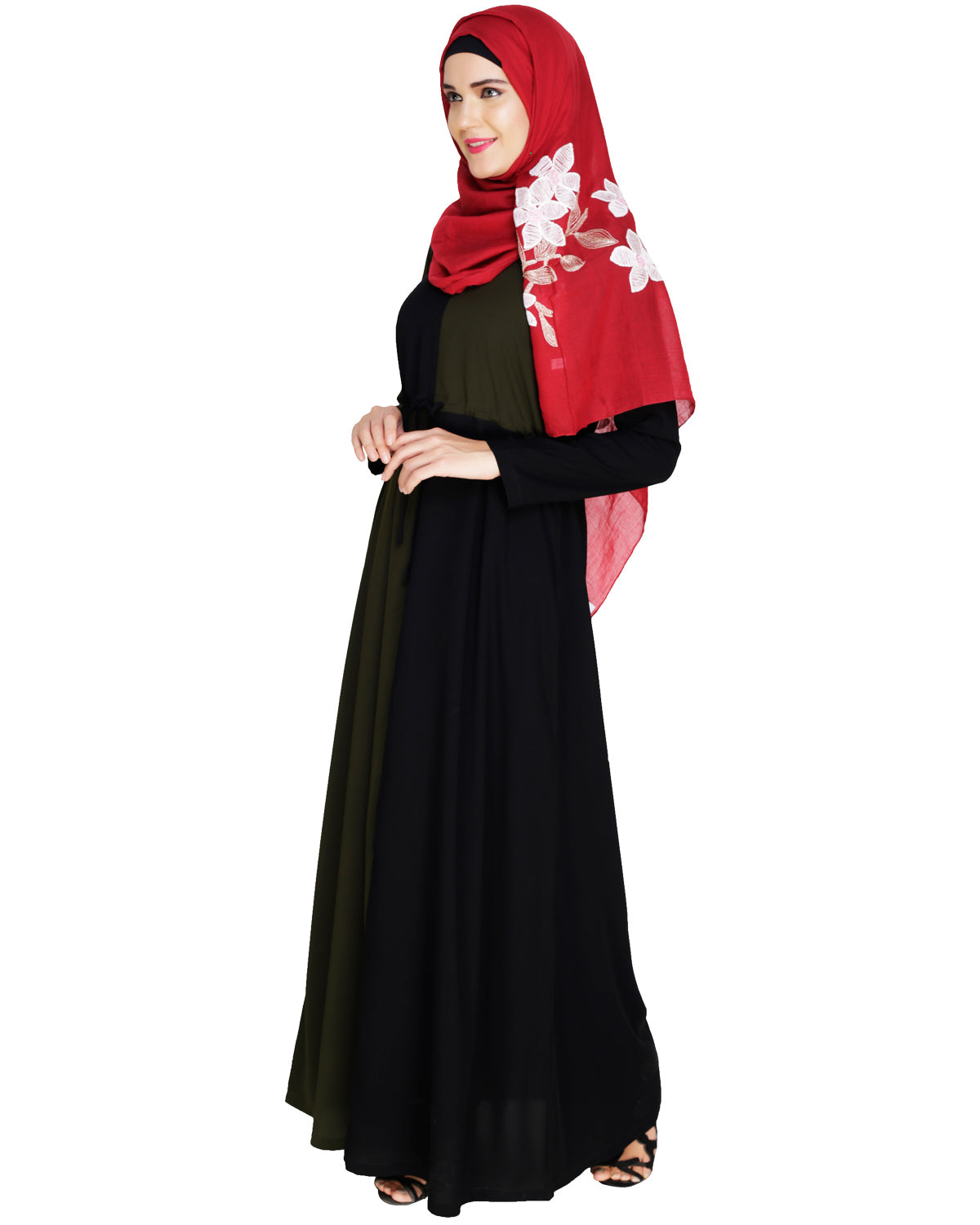 Colour Blocked Abaya