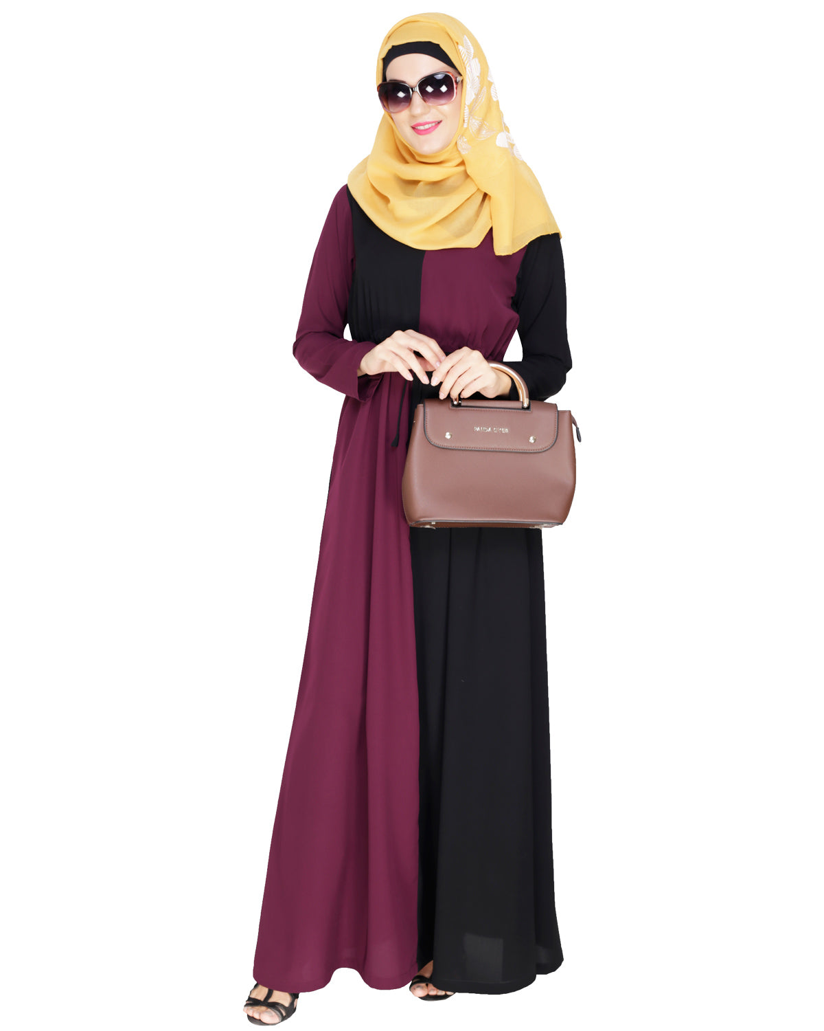 Colour Blocked Abaya