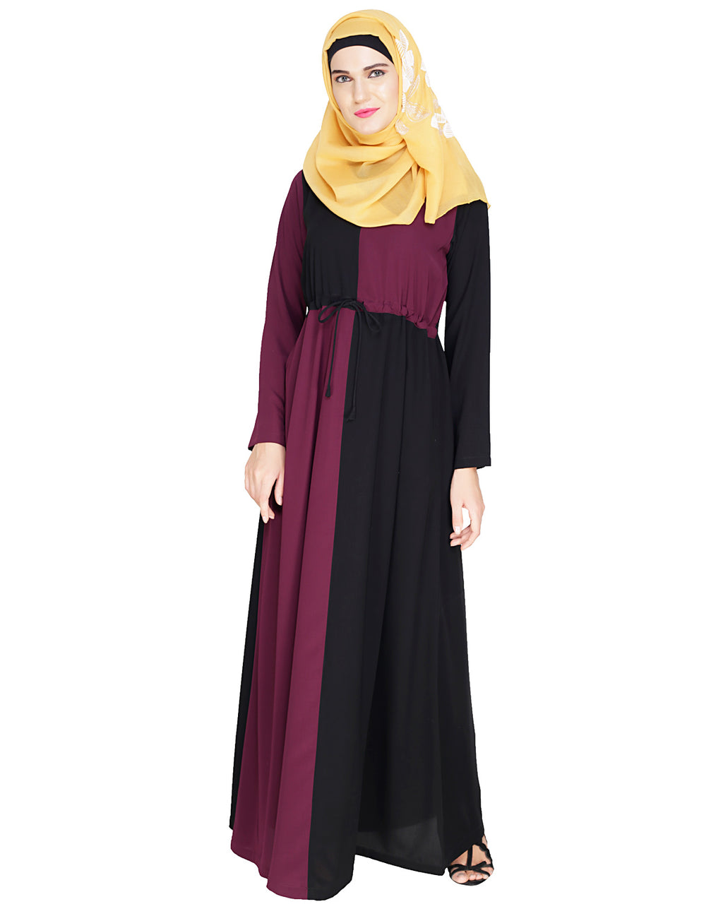 Colour Blocked Abaya