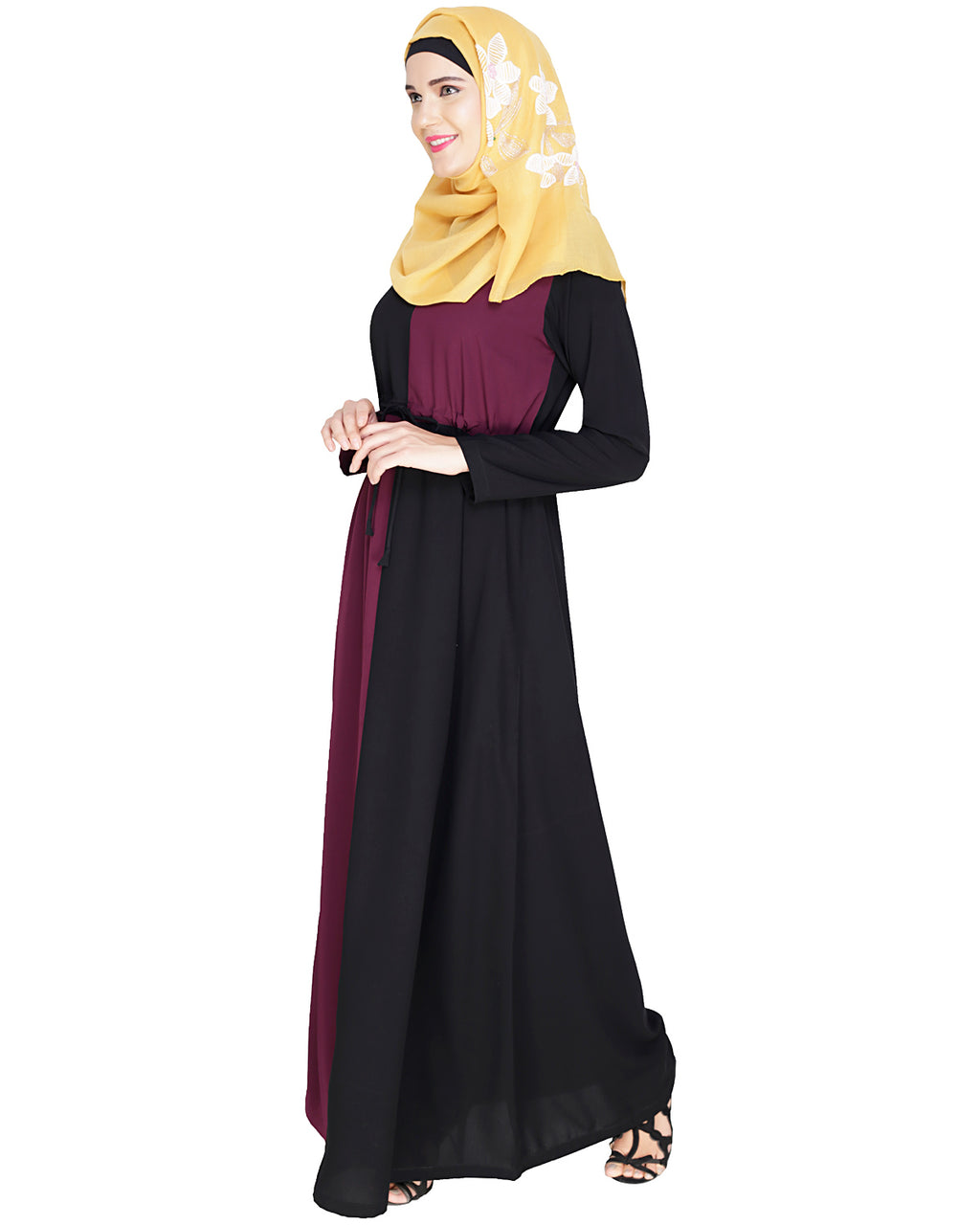 Colour Blocked Abaya
