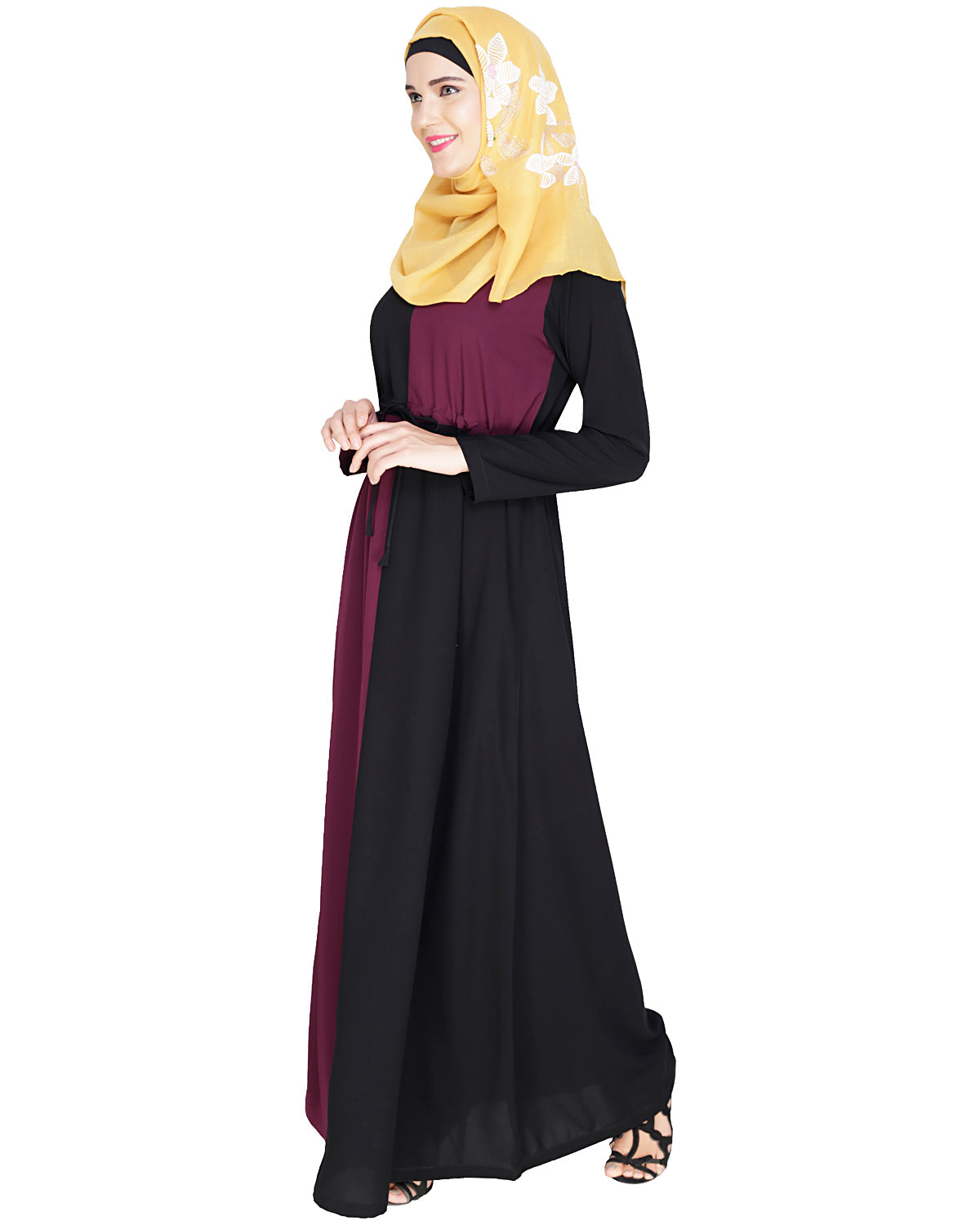 Colour Blocked Abaya