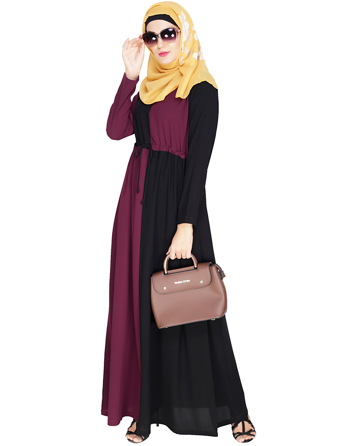Colour Blocked Abaya