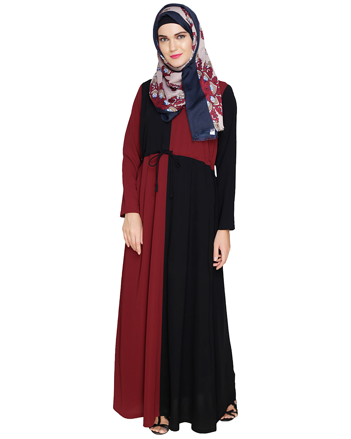 Colour Blocked Abaya