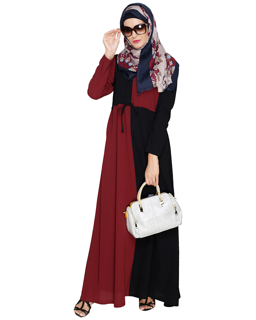 Colour Blocked Abaya