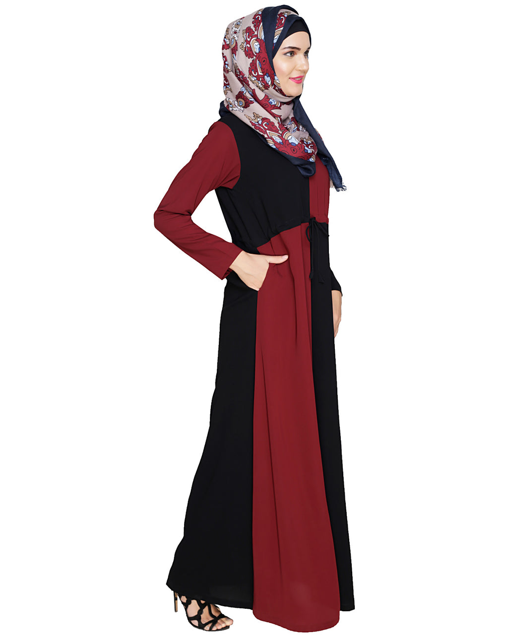Colour Blocked Abaya