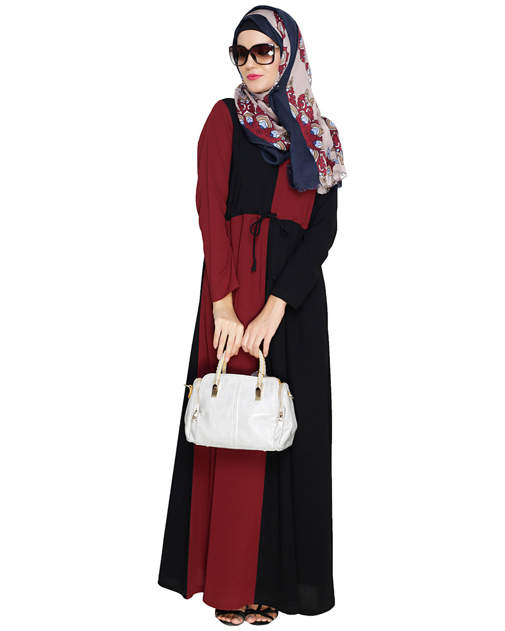 Colour Blocked Abaya
