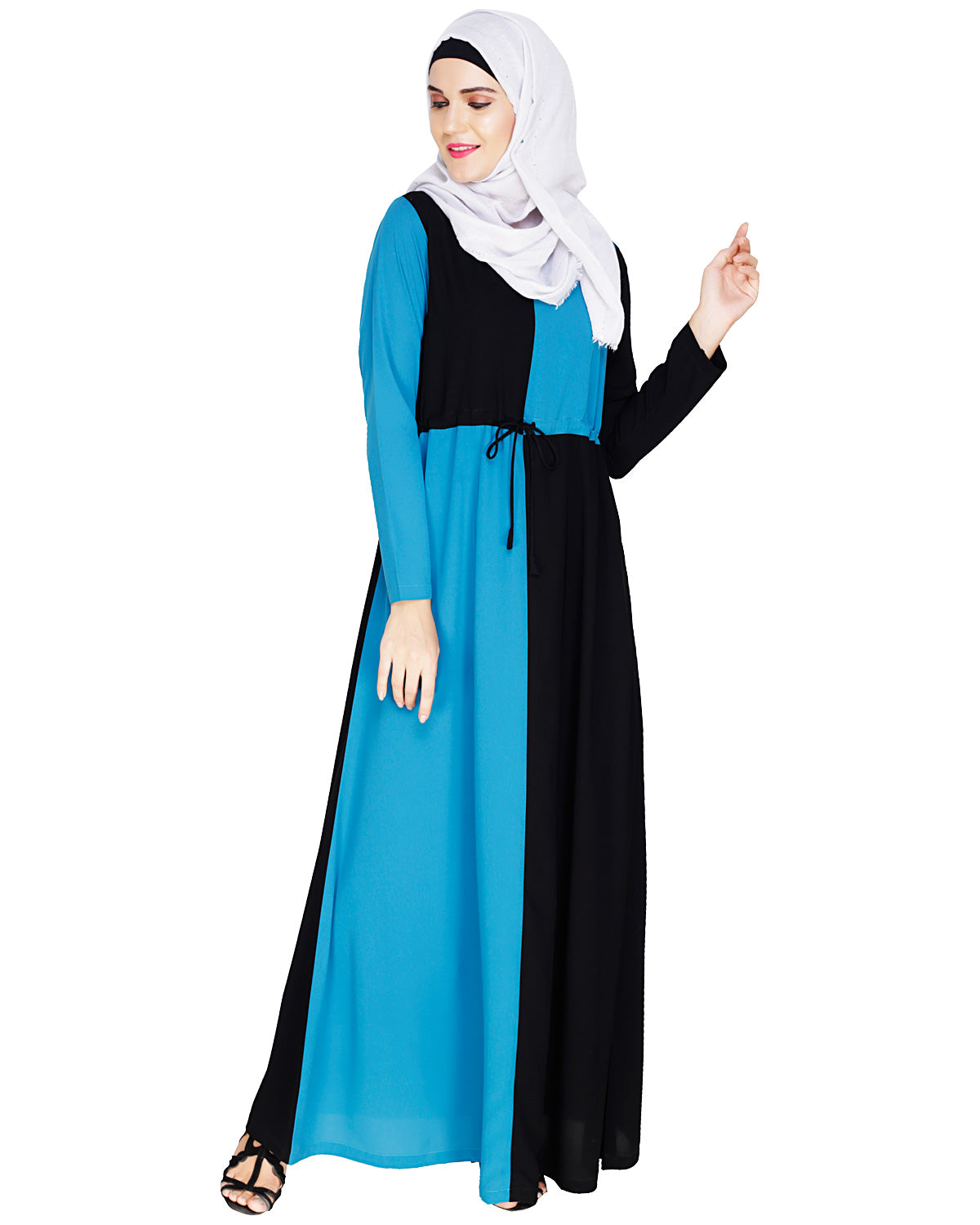 Colour Blocked Abaya