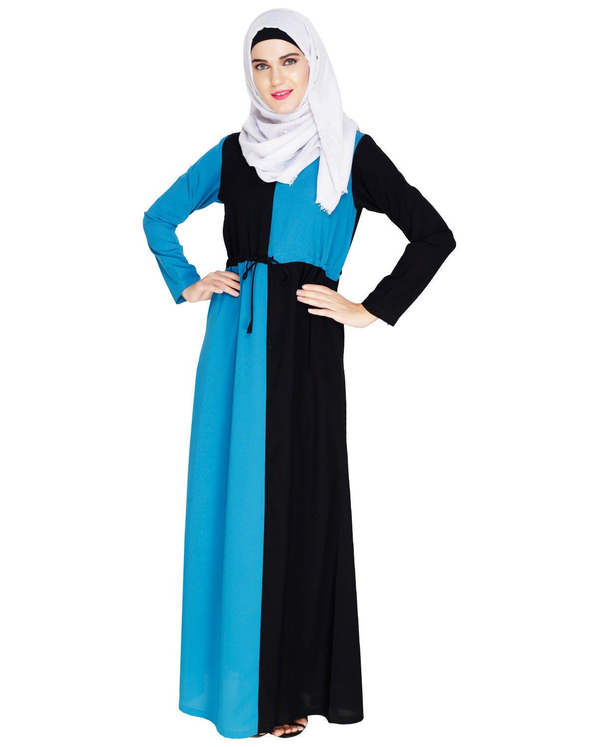 Colour Blocked Abaya