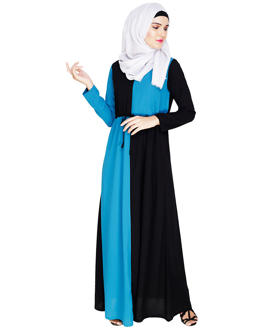 Colour Blocked Abaya