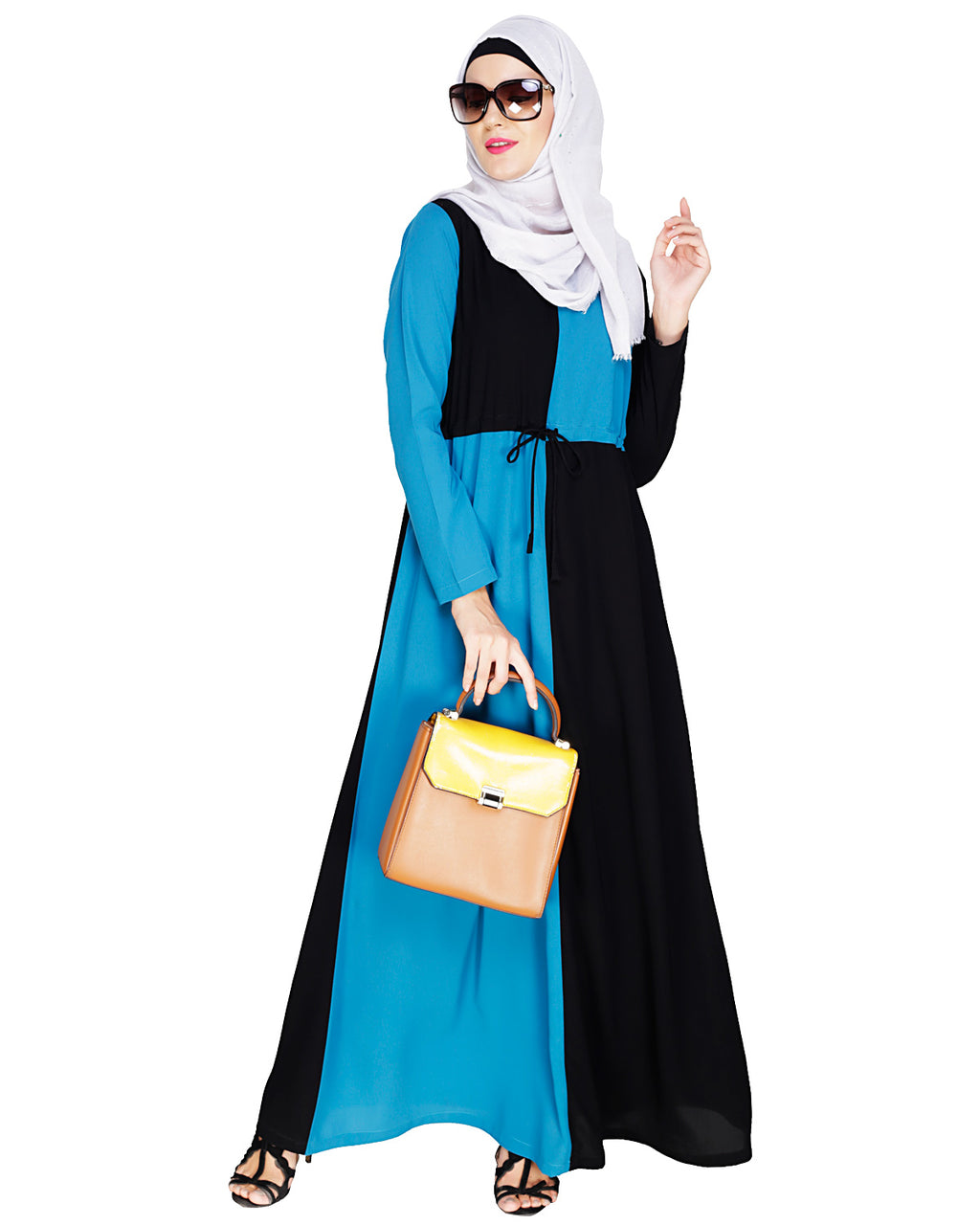 Colour Blocked Abaya