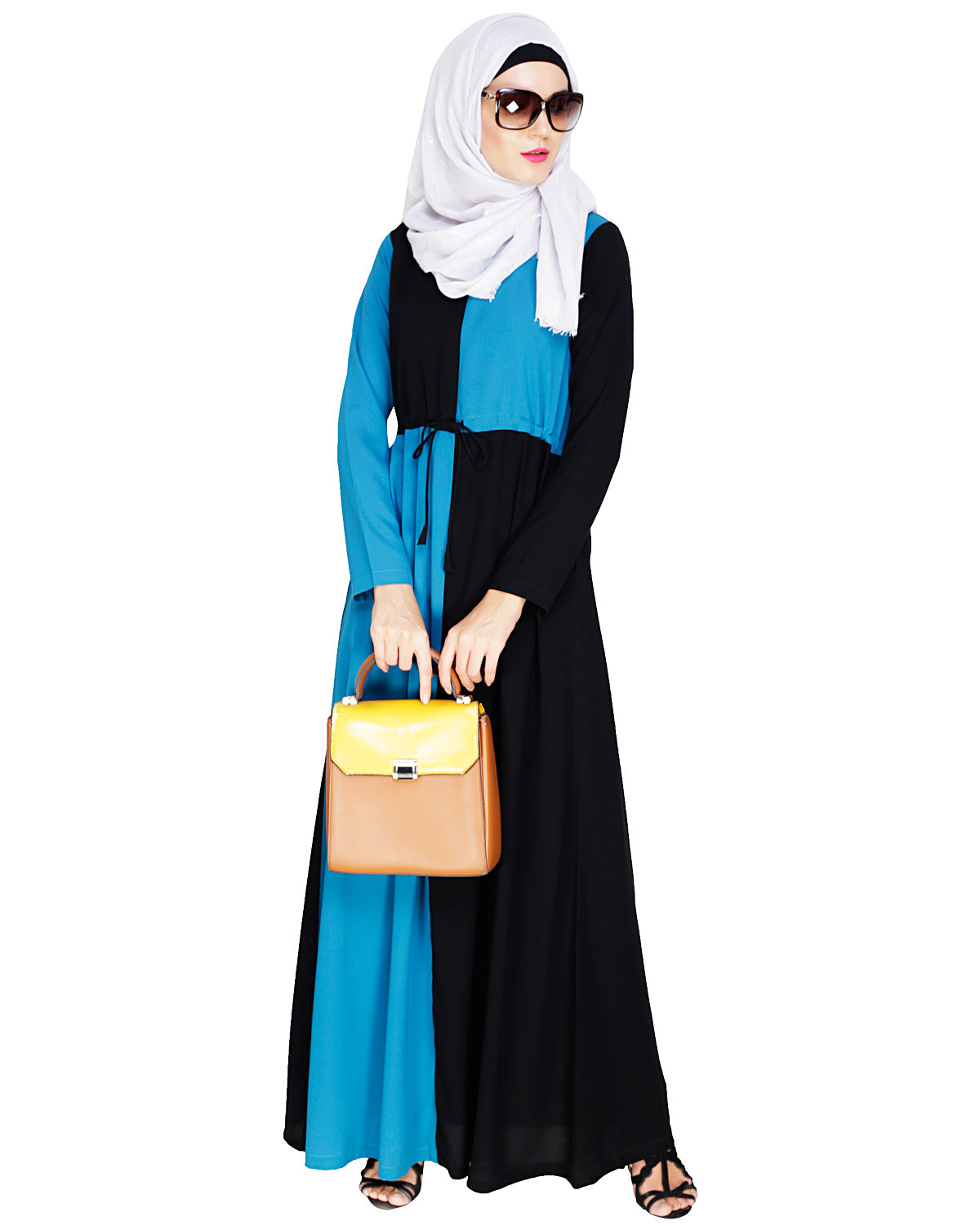 Colour Blocked Abaya