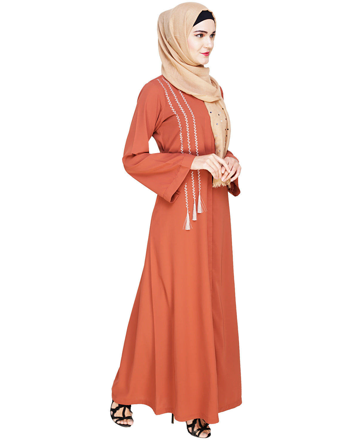 Elegant Embroidered Abaya