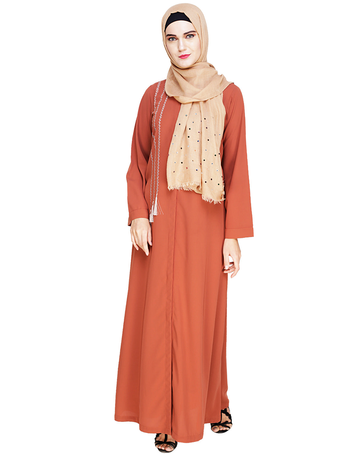 Elegant Embroidered Abaya