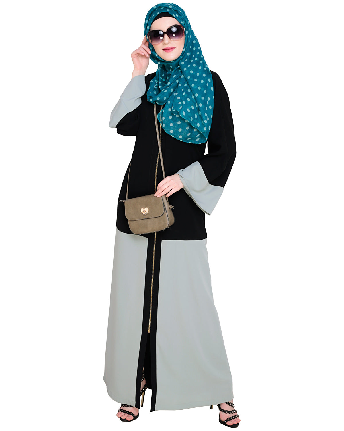 Dazzling Zip-Up Abaya