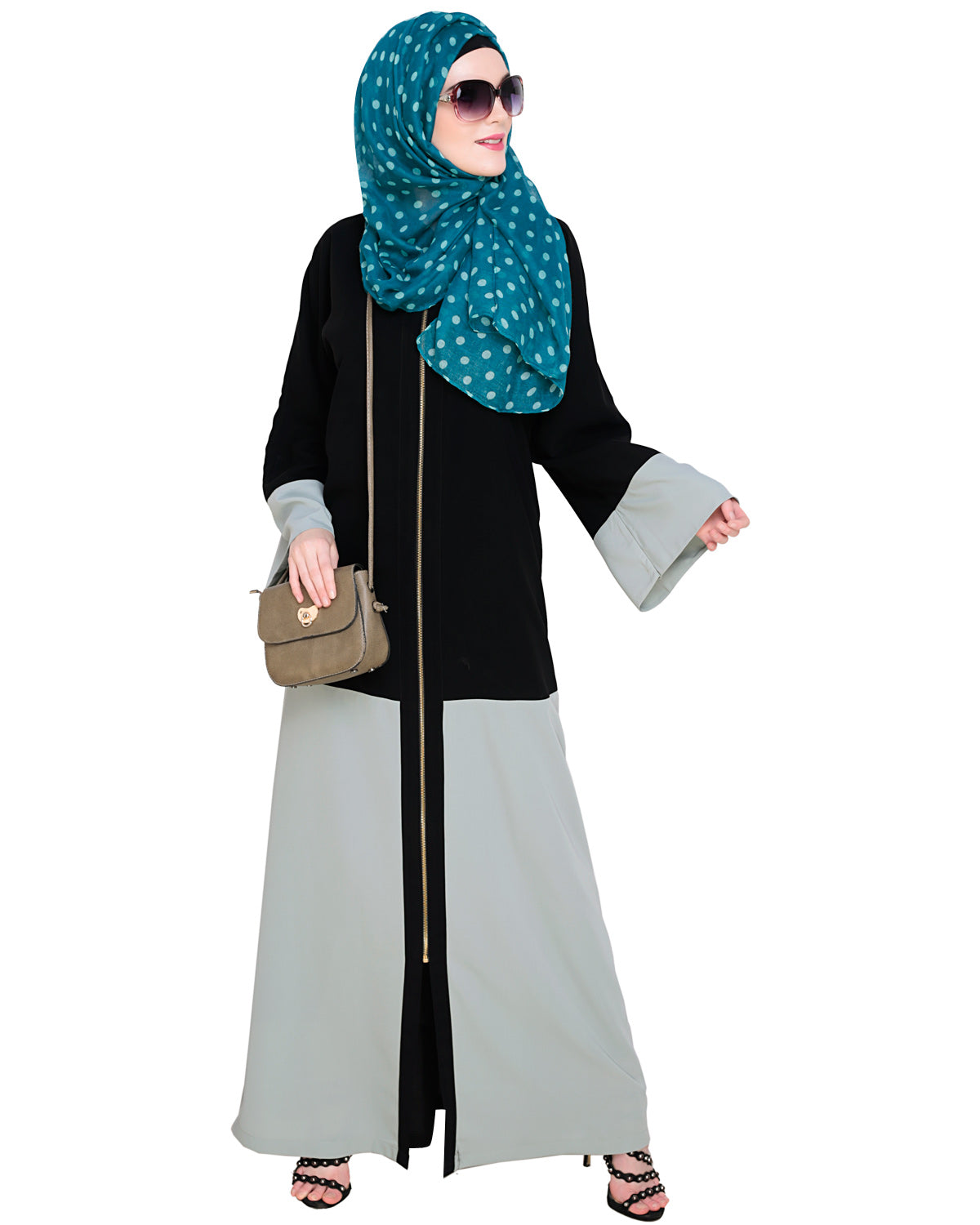 Dazzling Zip-Up Abaya