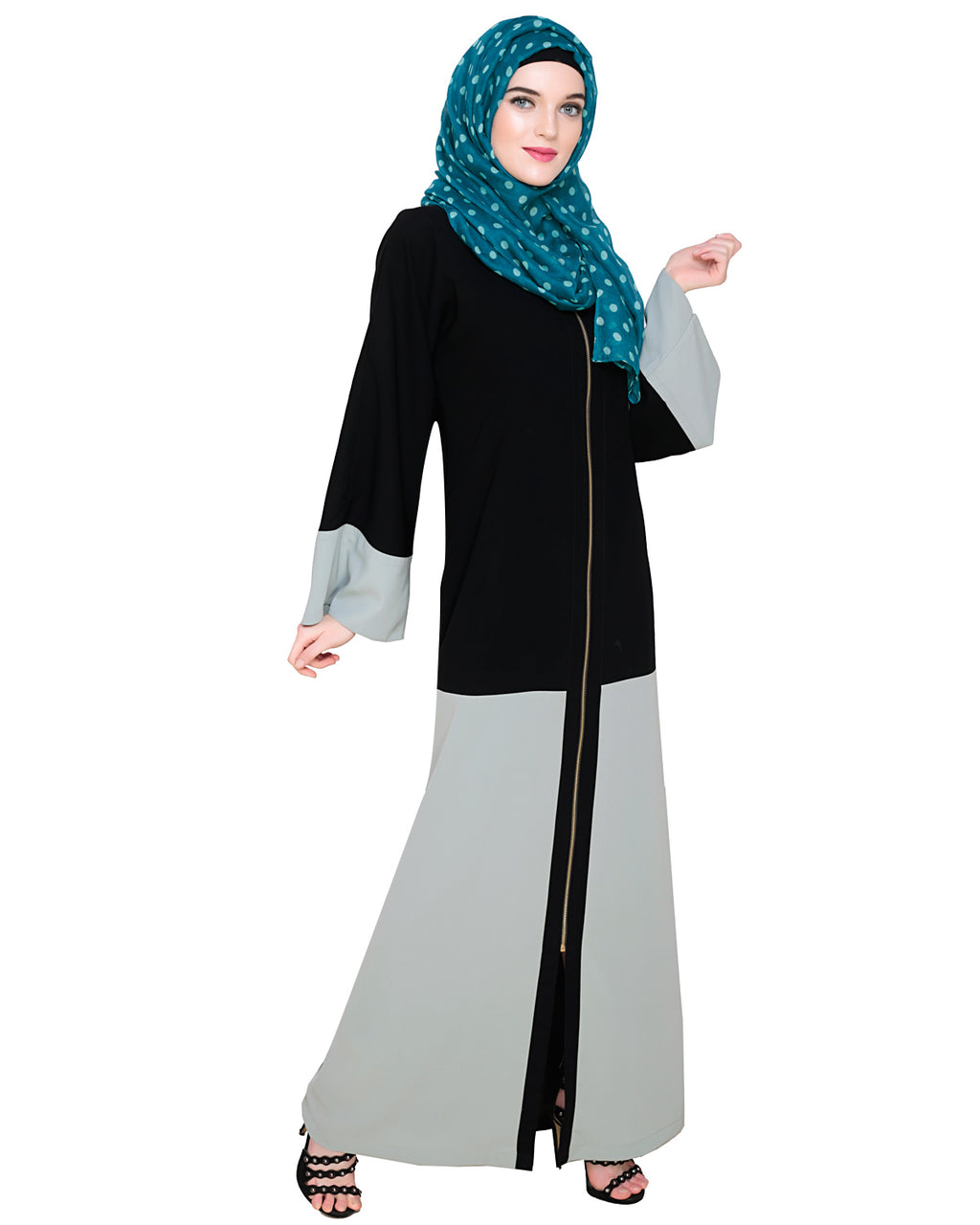 Dazzling Zip-Up Abaya