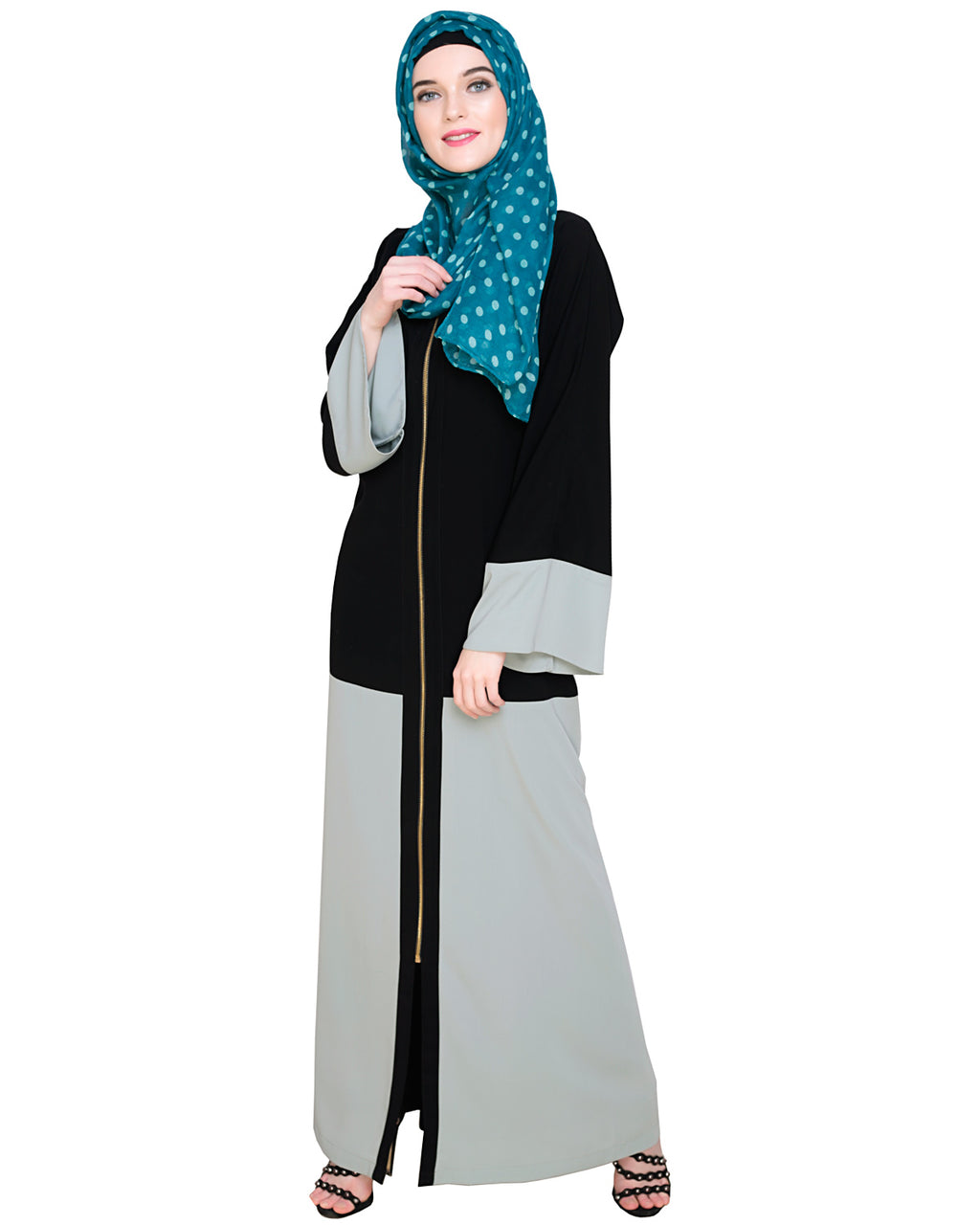 Dazzling Zip-Up Abaya