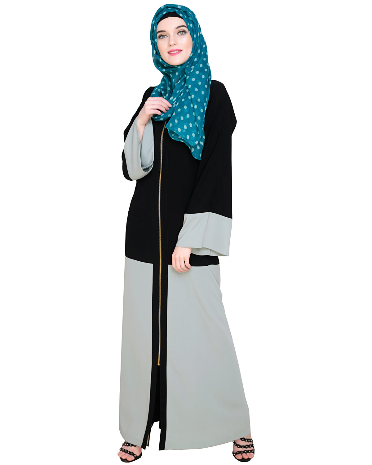 Dazzling Zip-Up Abaya