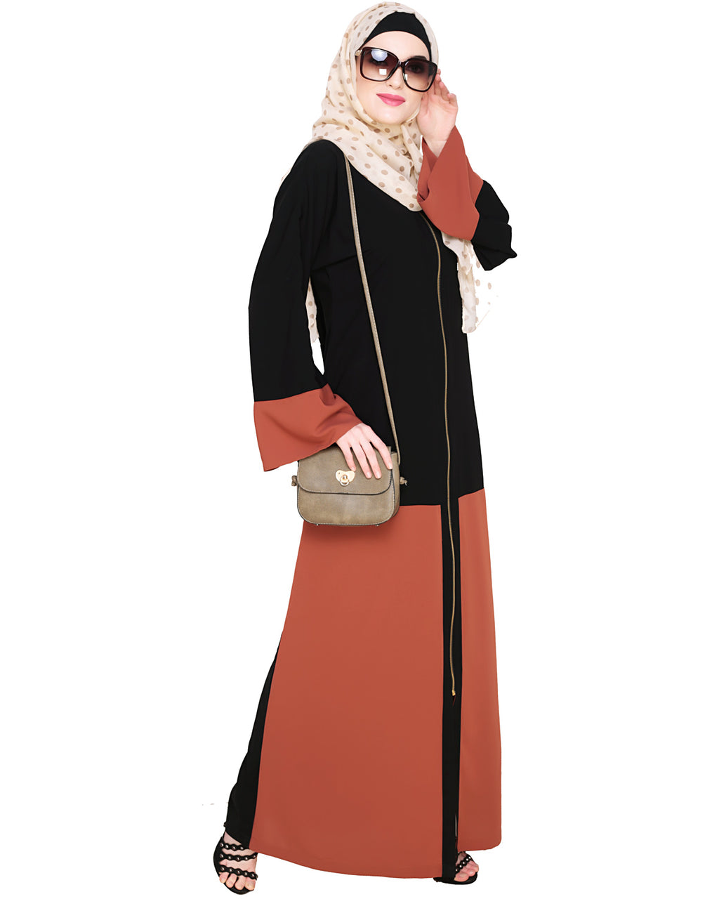 Dazzling Zip-Up Abaya