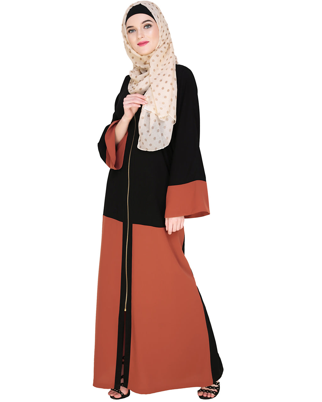 Dazzling Zip-Up Abaya