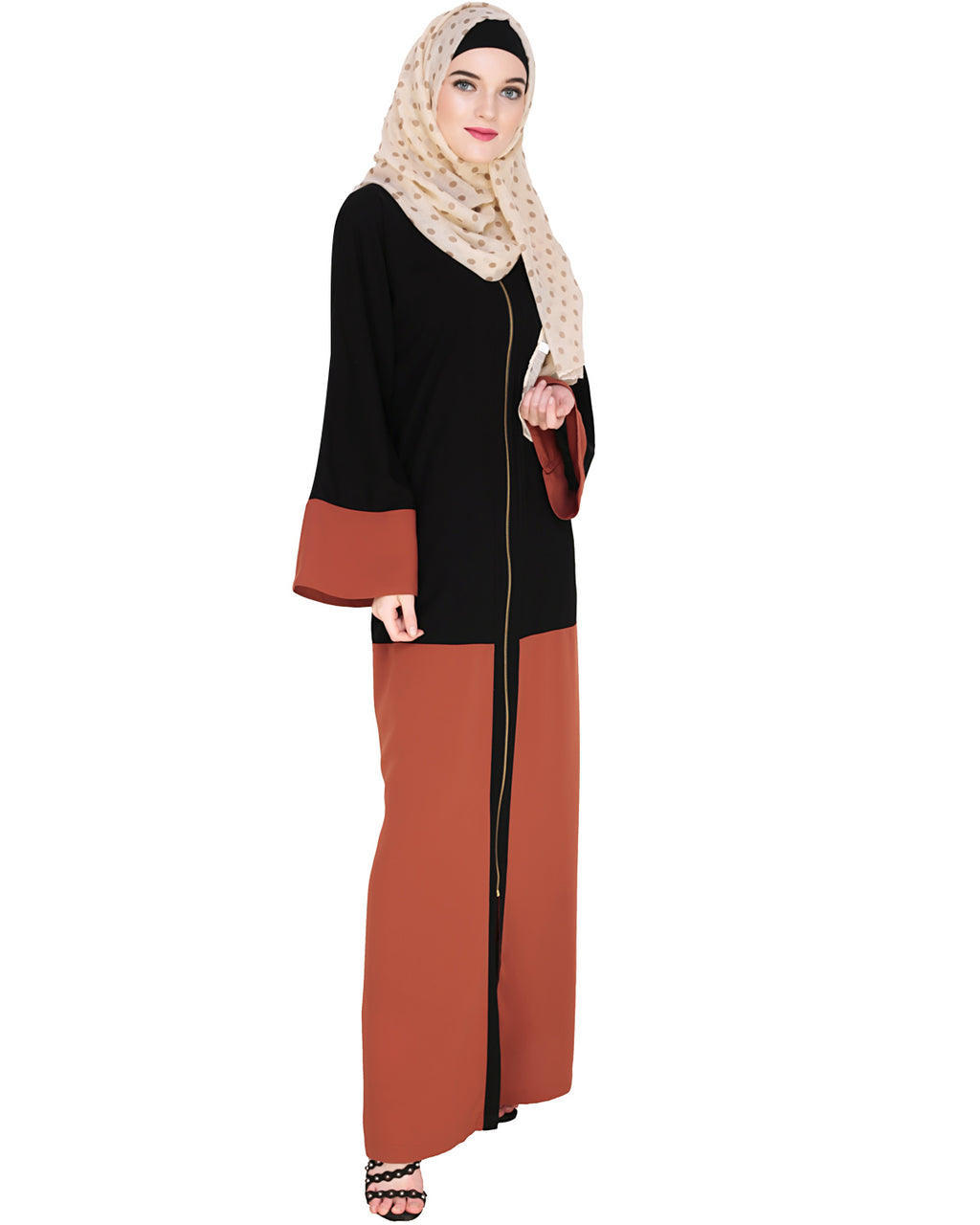 Dazzling Zip-Up Abaya
