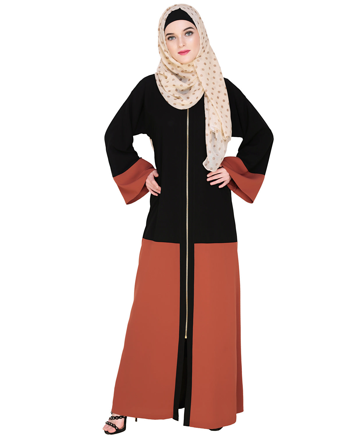 Dazzling Zip-Up Abaya