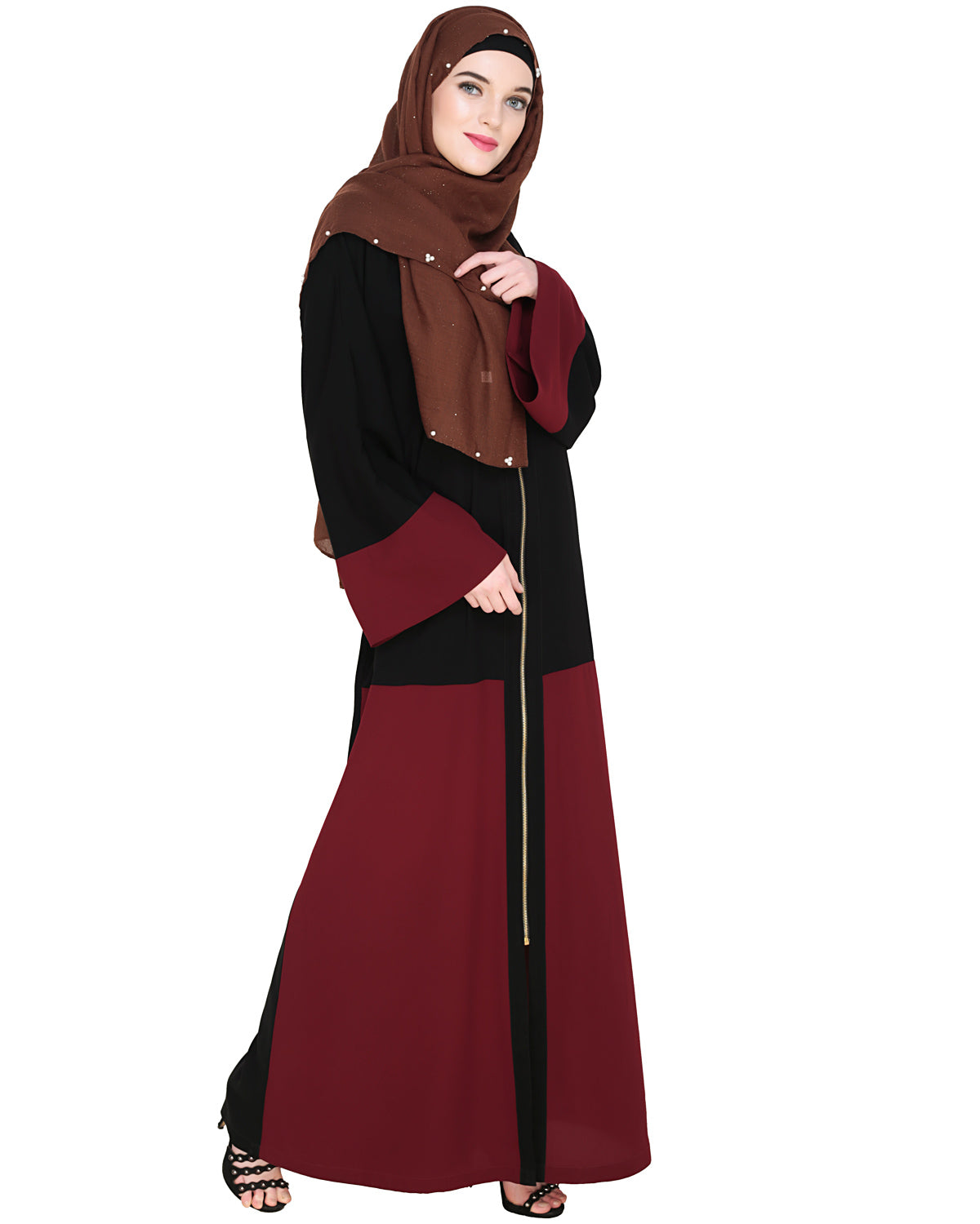 Dazzling Zip-Up Abaya