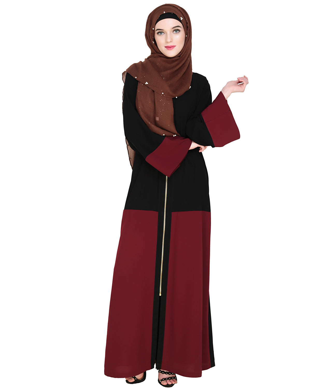 Dazzling Zip-Up Abaya