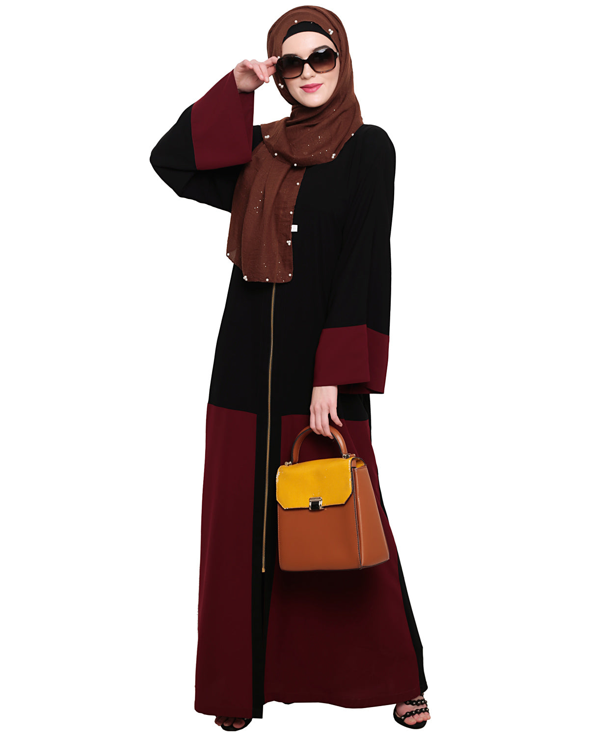 Dazzling Zip-Up Abaya