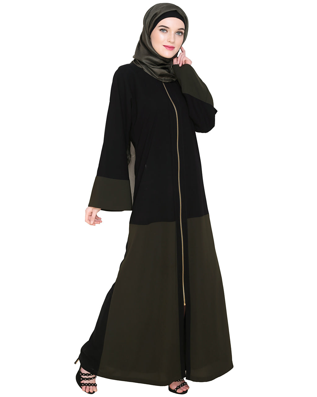 Dazzling Zip-Up Abaya