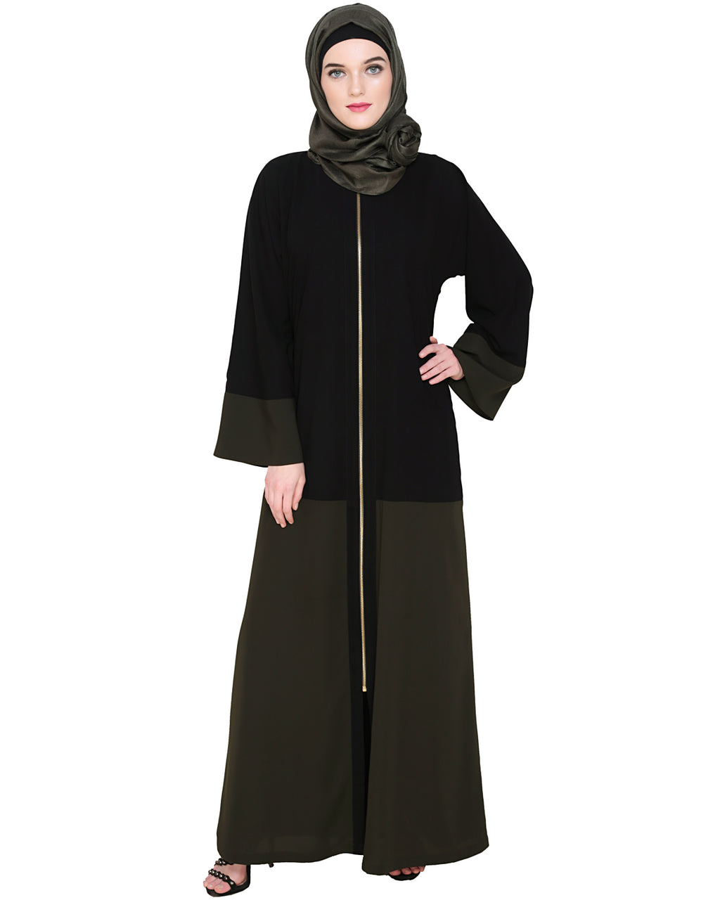 Dazzling Zip-Up Abaya