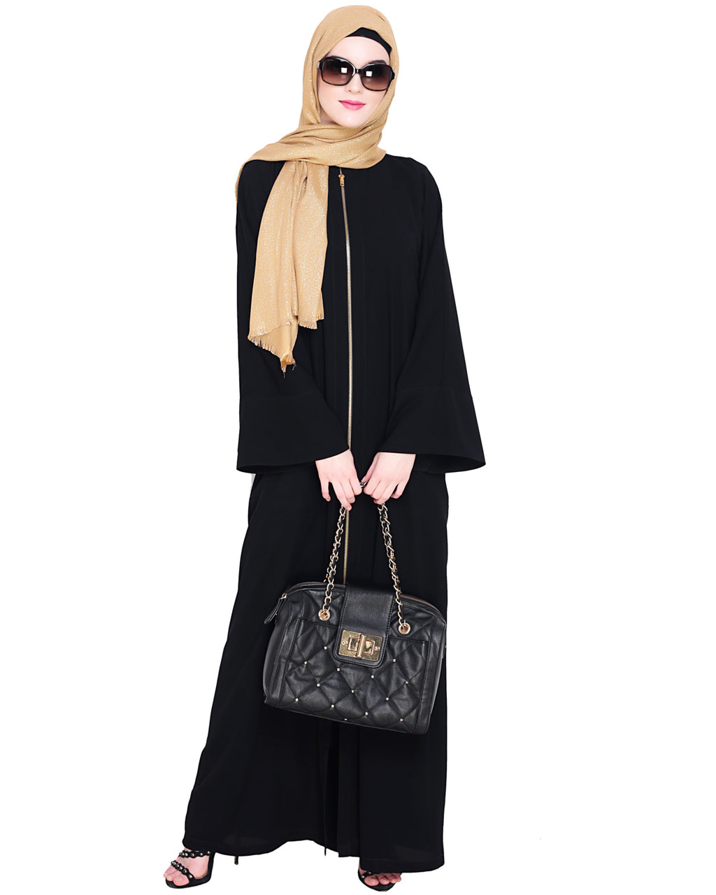 Dazzling Zip-Up Abaya