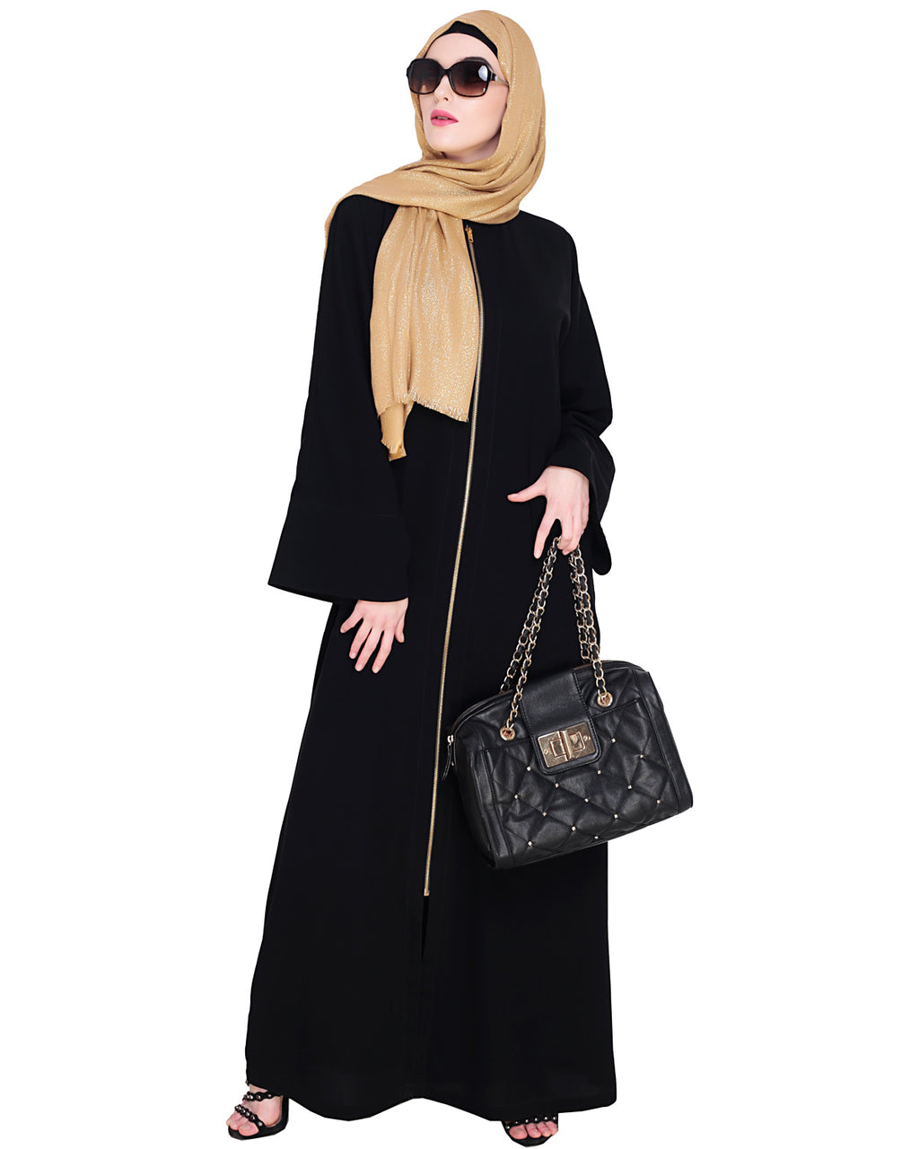 Dazzling Zip-Up Abaya