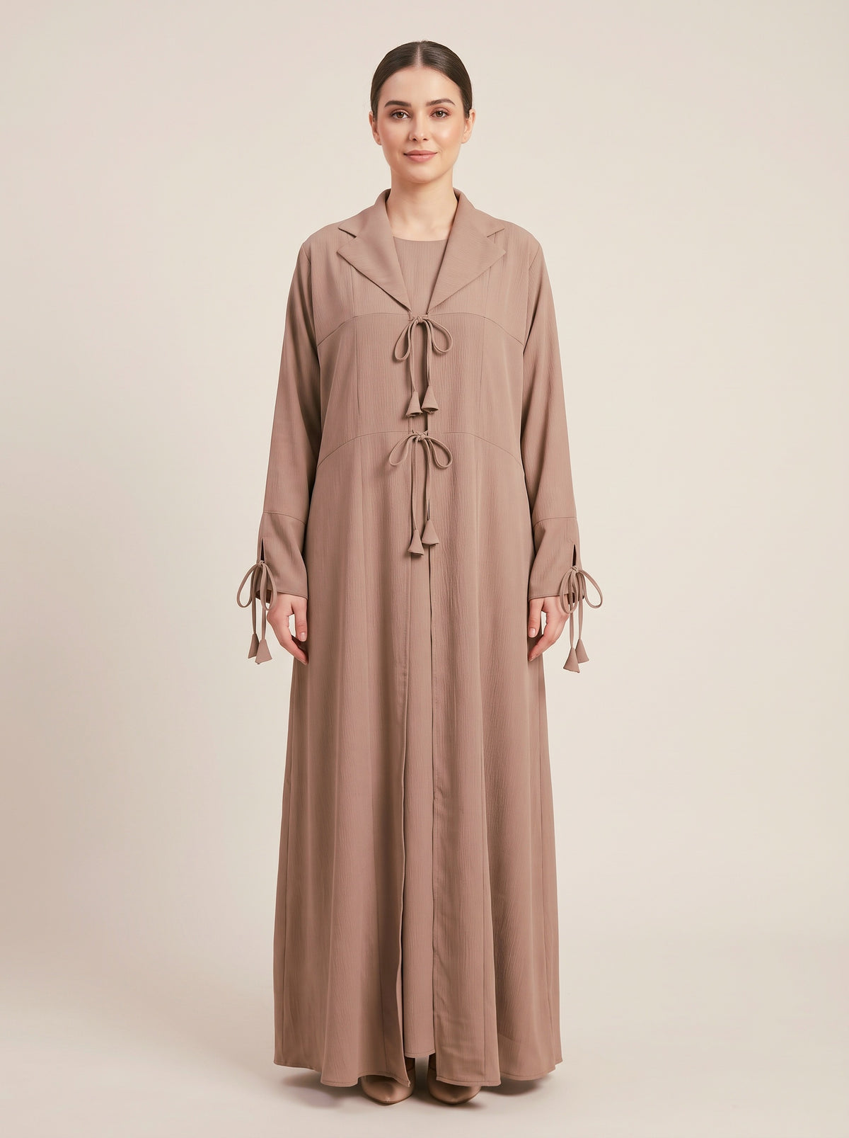 DOUBLE SHRUG COAT STYLE ABAYA