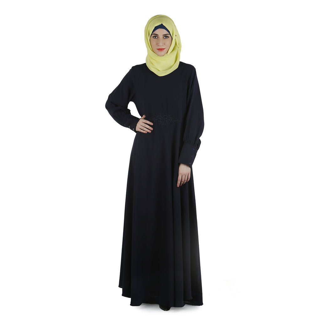 Steel Blue Abaya Dress