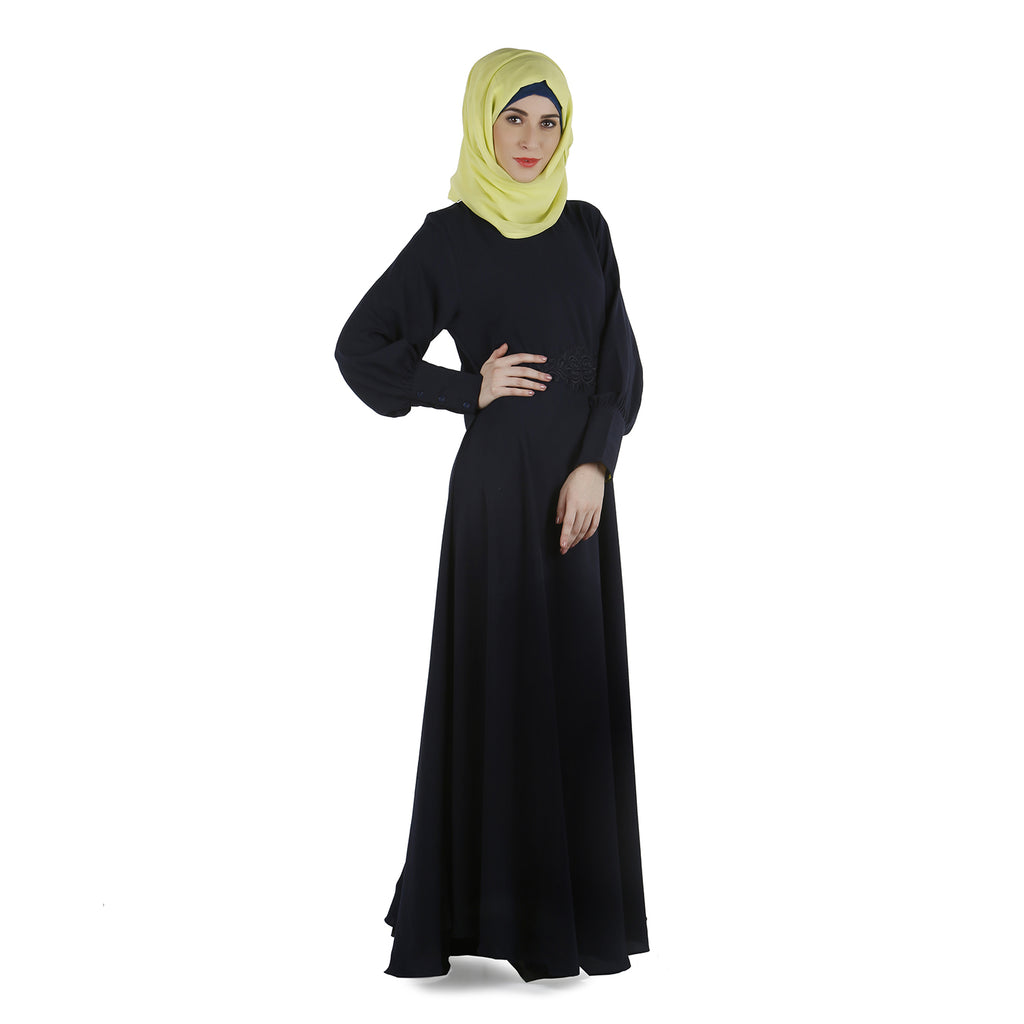 Steel Blue Abaya Dress
