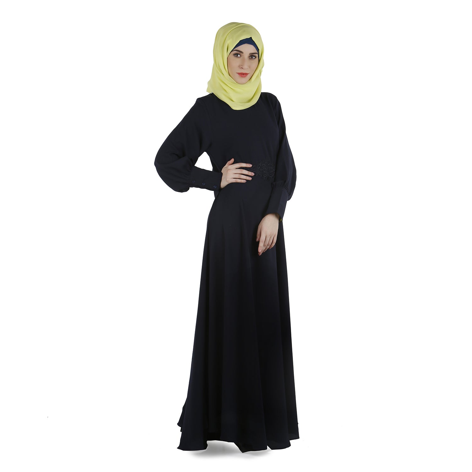Steel Blue Abaya Dress