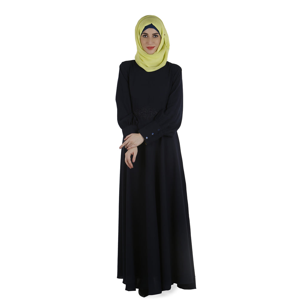 Steel Blue Abaya Dress