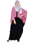 Trendy Onion Pink and Black Kaftan