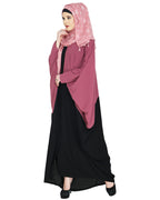 Trendy Onion Pink and Black Kaftan
