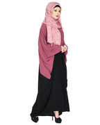 Trendy Onion Pink and Black Kaftan