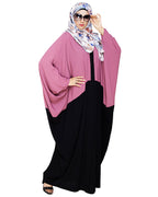Trendy Onion Pink and Black Kaftan