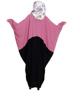 Trendy Onion Pink and Black Kaftan