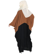 Deep Tan and Black Casual Kaftan