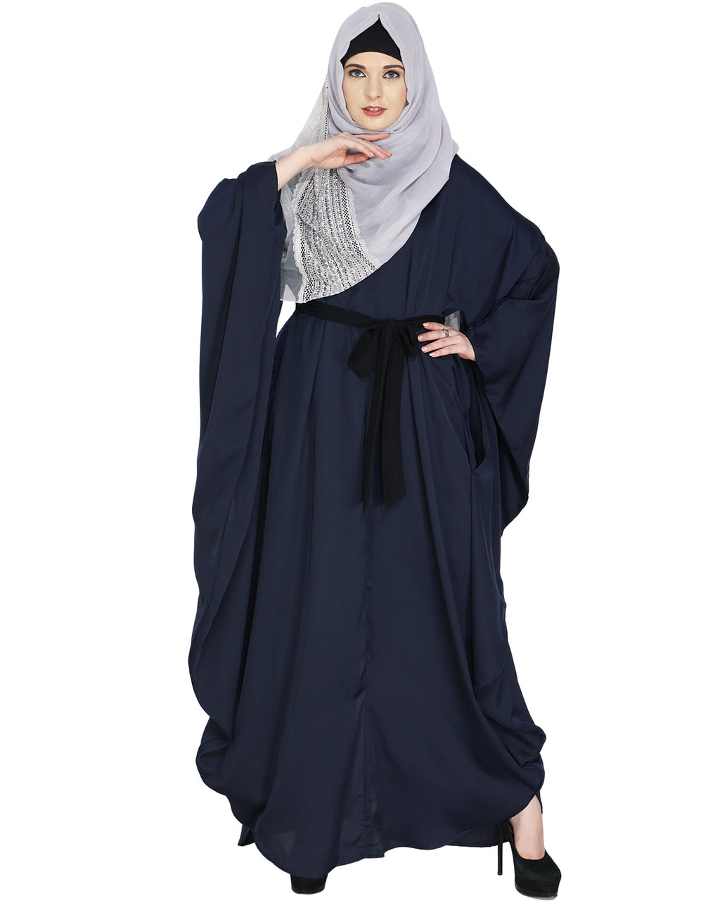 Blue Designer Belt Kaftan