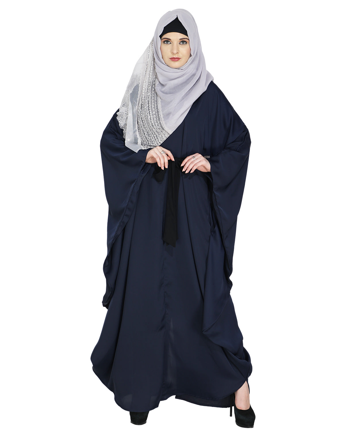 Blue Designer Belt Kaftan