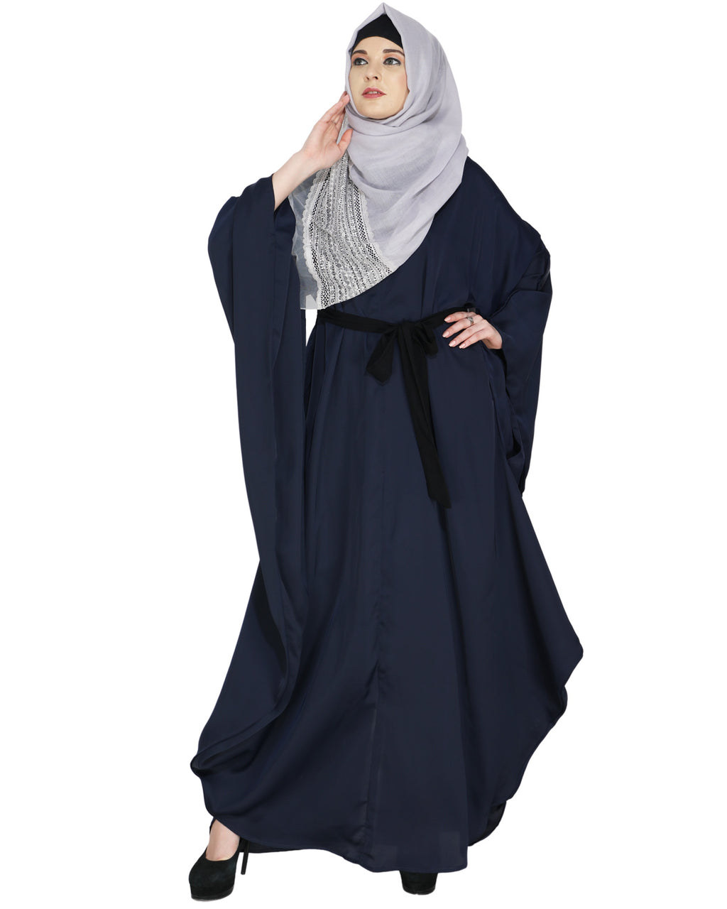 Blue Designer Belt Kaftan