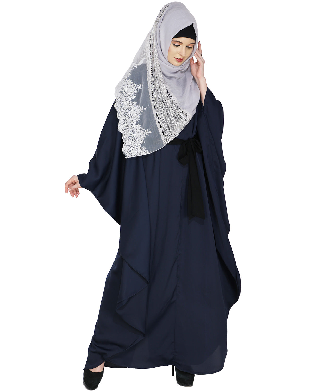 Blue Designer Belt Kaftan